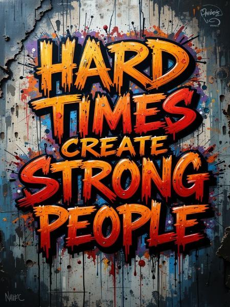 HARD TIMES CREATES STRONG PEOPLE