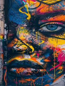 women in colors art